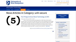 unh-secure | Information Technology - University of New Hampshire