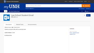 Law School Student Email (Office 365) | Law | myUNH