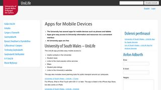 Apps for Mobile Devices - UniLife