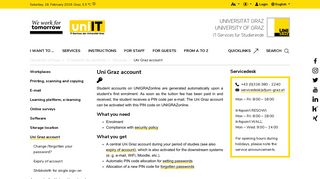 Uni Graz account - IT services for students