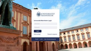 Universität Mannheim – Zentraler Authentifizierungdienst