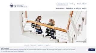 Universität Mannheim: Applying for Admission to a Master's Program