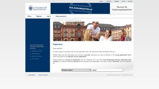 Universität Mannheim - Zulassungsstelle - Registrierung