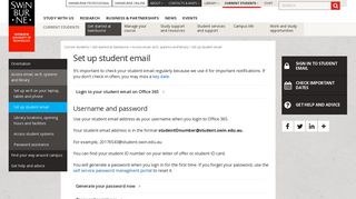 Set up student email | Current students | Swinburne University ...