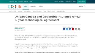 Uniban Canada and Desjardins Insurance renew 12-year ...