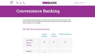 Convenience Banking › UniBank