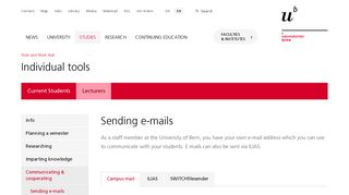 Sending e-mails - University of Bern - Universität Bern