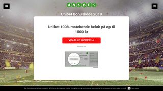 Unibet Bonus Code januar 2019: 100% velkomstbonus på Unibet