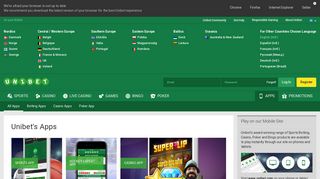 Download all the Unibet apps & play on the go!