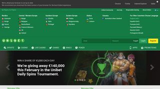 Unibet Sportsbook, Casino, Poker & Bingo Games Online!