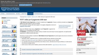 MAV online per il pagamento delle tasse — Università degli Studi di ...