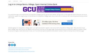 Log in to Unicaja Banco, Málaga, Spain Internet Online Bank | Log In