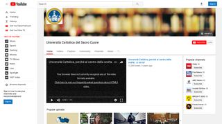 Università Cattolica del Sacro Cuore - YouTube