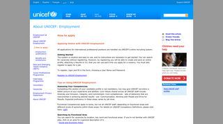 UNICEF - About UNICEF: Employment - How to apply