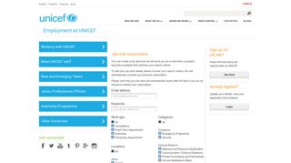 Job Mail Subscribe - unicef