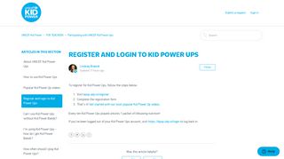 Register and login to Kid Power Ups – UNICEF Kid Power
