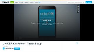 UNICEF Kid Power - Tablet Setup on Vimeo