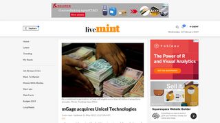 mGage acquires Unicel Technologies - Livemint