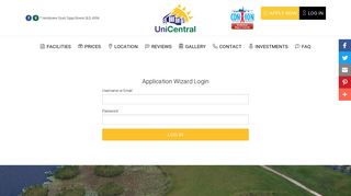 Application Wizard Login - Unicentral Sunshine Coast