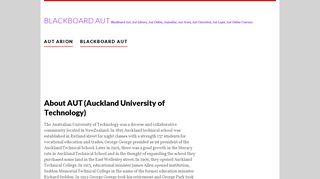 Blackboard Aut, Aut library, Aut online, Autonline, Aut arion, aut ...