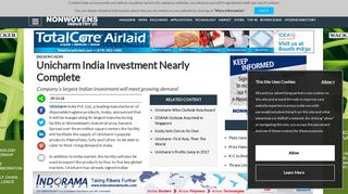 Unicharm India Investment Nearly Complete - Nonwovens Industry ...
