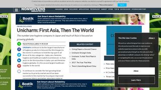 Unicharm: First Asia, Then The World - Nonwovens Industry Magazine ...