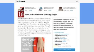 UNICO Bank Online Banking Login - CC Bank