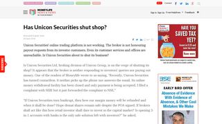 Has Unicon Securities shut shop? - Moneylife