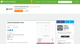 Unicon Customer Care, Complaints and Reviews