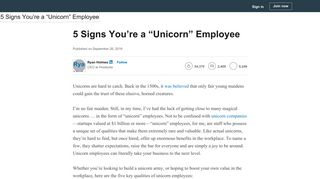 5 Signs You're a “Unicorn” Employee - LinkedIn