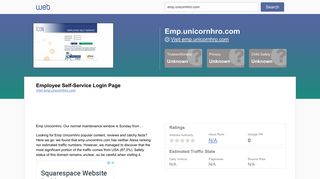Everything on emp.unicornhro.com. Employee Self-Service Login Page.