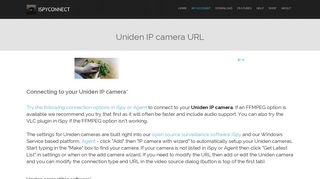 Connect to Uniden IP cameras