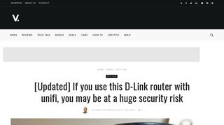 [Updated] If you use this D-Link router with unifi, you may be at a huge ...
