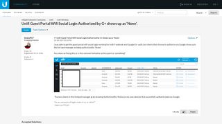 Solved: Unifi Guest Portal Wifi Social Login Authorized by G+ ...