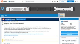 Resetting UniFi Controller password : homelab - Reddit