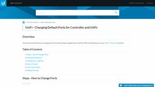 UniFi - Changing Default Ports for Controller and UAPs – Ubiquiti ...