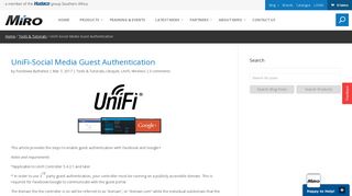 UniFi Social Media Guest Authentication for Facebook and Google +