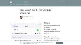 Free Guest Wi-Fi for Ubiquiti UniFi Pro - what the fi. by poweredlocal