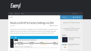 Reset a Unifi AP to Factory Settings via SSH | Lots of emryl