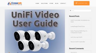 UniFi Video User Guide | Crosstalk Solutions