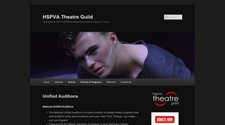 Unified Auditions | HSPVA Theatre Guild