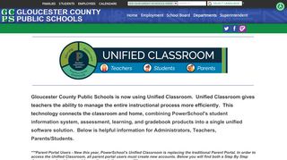 PowerSchool Unified Classroom Information - Gloucester County ...