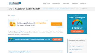 How to Register at the EPF Portal - Paisabazaar.com