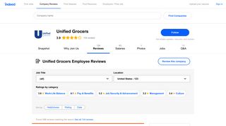 Working at Unified Grocers: 120 Reviews | Indeed.com