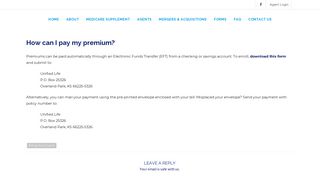 Unified Life | How can I pay my premium?
