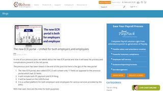 The new ECR portal- Unified for both employers & employees