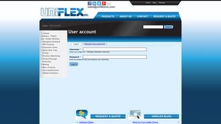User account | Uniflex Inc :: Michigan Distributor