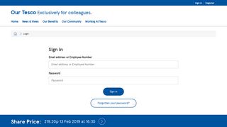 Login - Our Tesco