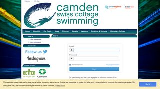 Camden Swiss Cottage Swimming Club : Sign In - TeamUnify