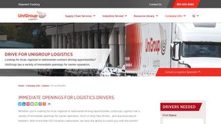 UniGroup Needs Logistics Drivers | Logistics Jobs | Transportation Jobs